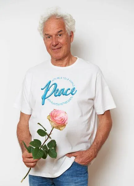 SPARKLES OF LIGHT SPARKLES OF LIGHT Yoga Shirt | PEACE WITH YOU & ME, Weiss, – Produktbild 1 von 2