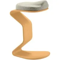 Bewegungshocker "Ercolino medium" mit 3D Sitz, Buche, grau – Produktbild 1 von 1
