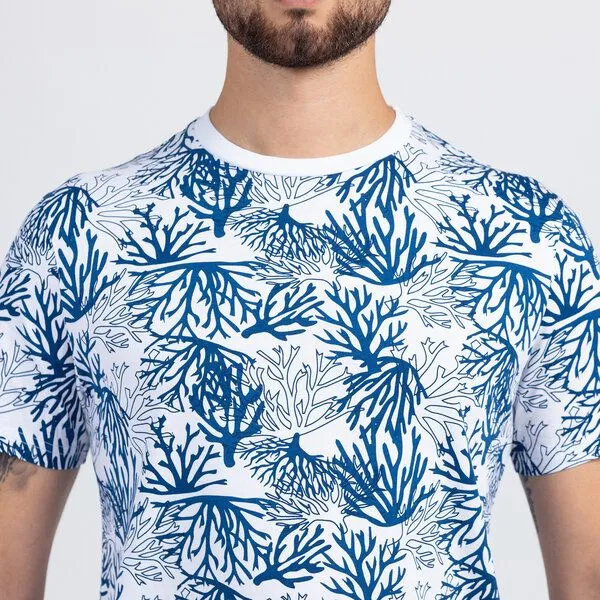 Lexi&Bö Lexi&Bö Koralle – T-Shirt für Herren mit Korallen-Allover-Print, Mehrfarbig, – Produktbild 4 von 4