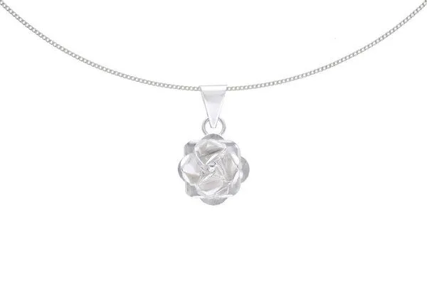 pakilia pakilia Silber Kette Rosenblüte Fair-Trade und handmade, Silver, – Produktbild 3 von 3