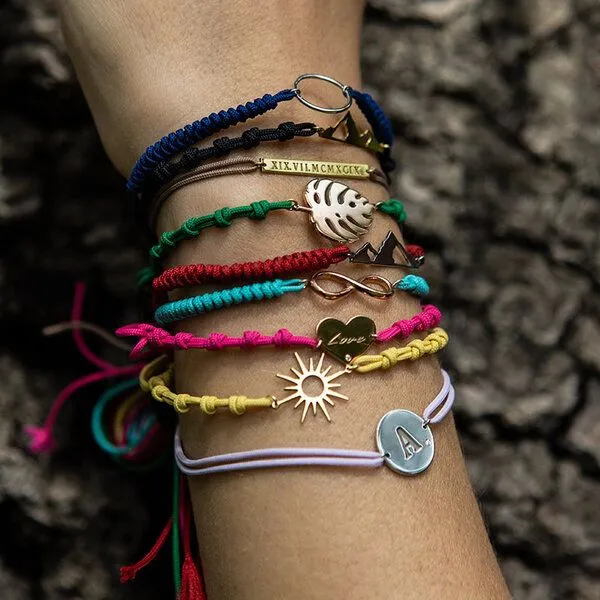 Eppi Eppi Silbernes String-Armband mit der Aufschrift Mama, Rosa, – Produktbild 2 von 2