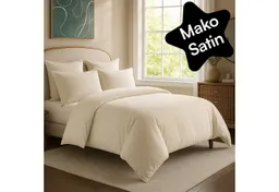 Seralino Bettwäsche Mako Satin Bettwäsche (100% Bio Baumwolle) mit Kissenbezug, 3 teilig, Fairtrade/ GOTS zertifiziert, uni Bettwäsche Set mit Reißverschluss – Produktbild 1 von 1
