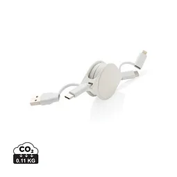 XD Collection XD COLLECTION 6-in-1 Kabel aus TPE und RCS Standard recyceltem Kunststoff, weiß – Produktbild 1 von 1
