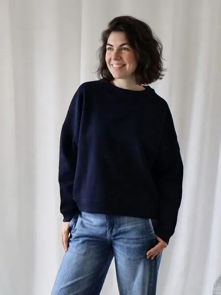 Kultgut Biofair- Kuschelig & Weicher Sweatpullover / Kultgut, Dunkelblau, – Produktbild 2 von 3