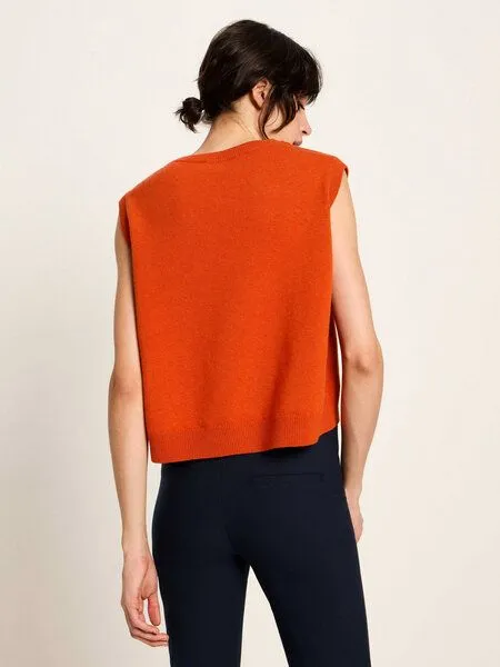 LANIUS LANIUS Pullunder (GOTS) aus Bio-Schurwolle, Orange, – Produktbild 4 von 4