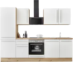 KOCHSTATION Küchenzeile KS-Florida mit 38mm starker Arbeitsplatte, Breite 280 cm, wahlweise mit E-Geräten, Soft-Close-Funktion – Produktbild 1 von 1