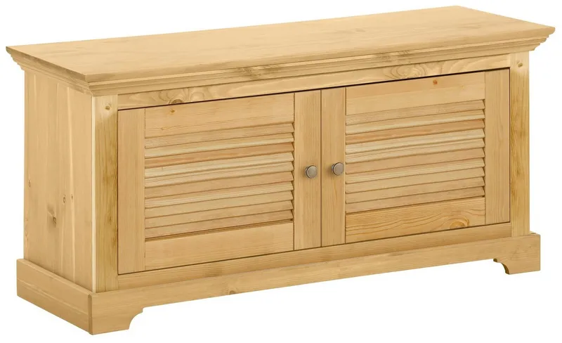 OTTO home Schuhbank Ayanna, Bank, Sitzbank, im Landhausstil, FSC®, Sitzbank aus massiver Kiefer, FSC®, Breite 110 cm, Sitzhöhe 53 cm, Beige, – Produktbild 3 von 5
