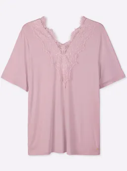 sheego Spitzenshirt rosé – Produktbild 1 von 1
