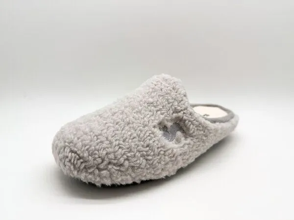 thies Hausschuh "thies ® Rec Soft Teddy Slipper" aus rec. PES, Ivory, – Produktbild 3 von 4