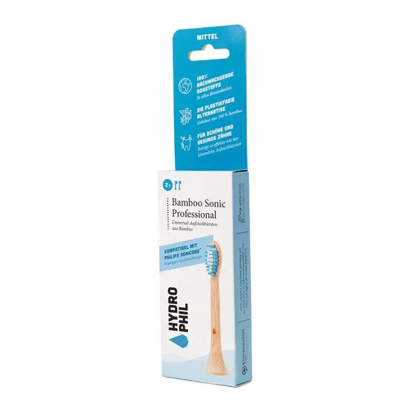 Hydrophil Hydrophil Aufsteckbürsten für Schallzahnbürsten - Bamboo Sonic Professional – Produktbild 2 von 4