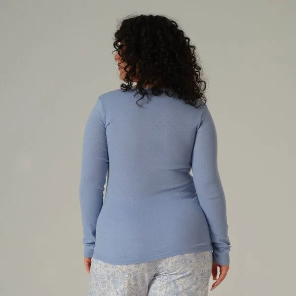 comazo|earth comazo|earth Shirt aus Biobaumwolle-Ajour | GOTS zertifiziert, Lightblue, – Produktbild 4 von 4