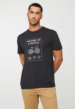 recolution Herren T-Shirt aus Bio-Baumwolle - AGAVE BIKE ANATOMY - recolution – Produktbild 1 von 1