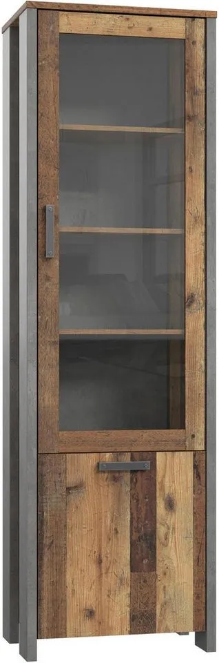 FORTE Vitrine Clif Höhe 204 cm, Beige, – Produktbild 2 von 4