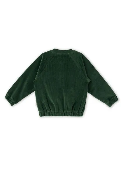 Leela Cotton Leela Cotton Kinder Cord Baseballjacke 100% Bio Baumwolle, Tannennadel, – Produktbild 2 von 3