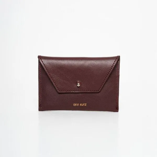 ann kurz ann kurz Tiny Envelope – kleines Portemonnaie aus Leder, Nappa burgundy, – Produktbild 1 von 2