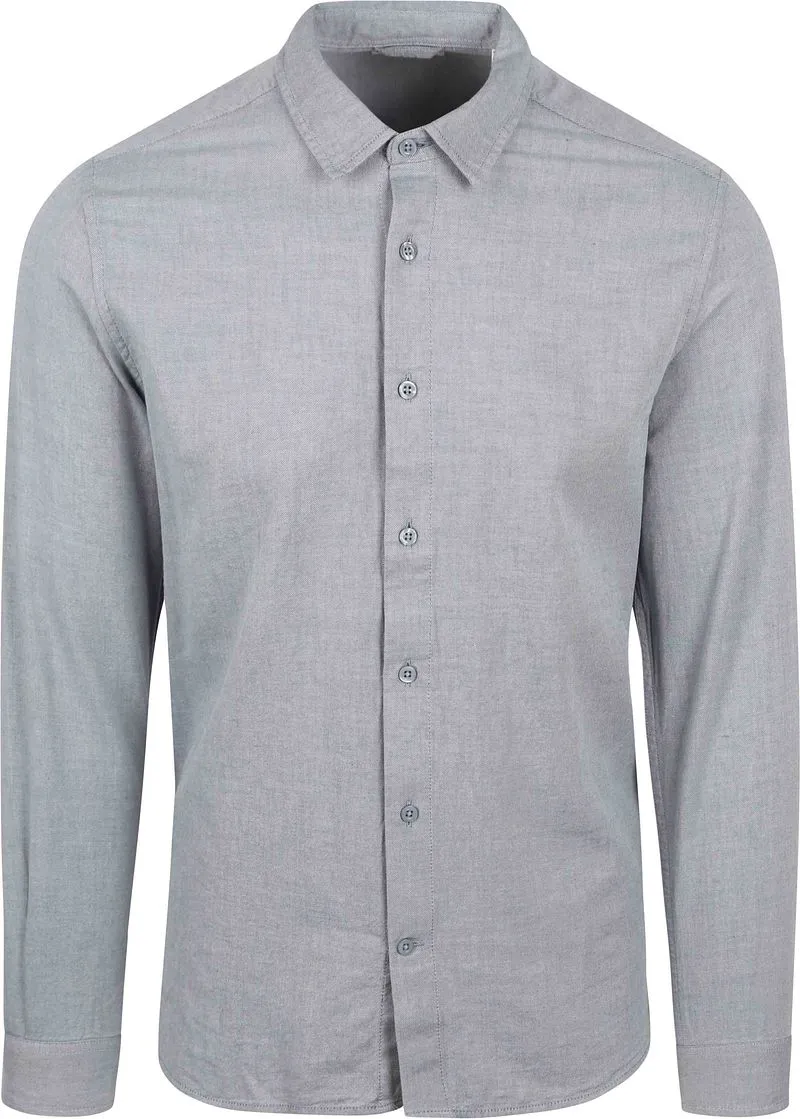 KnowledgeCotton Apparel KnowledgeCotton Apparel Hemd Vintage Indigo - Größe L, Blau, – Produktbild 2 von 3