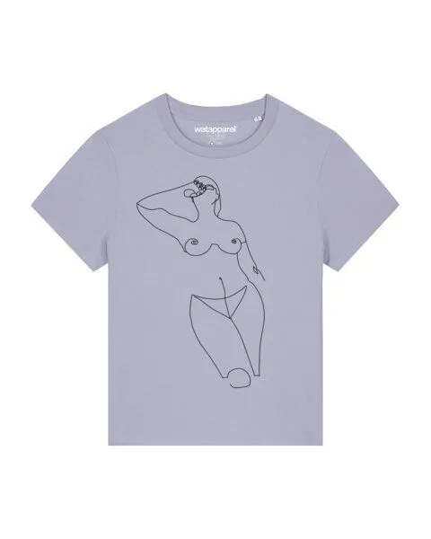 watapparel watapparel T-Shirt Frauen Eine Frau, Lavender, – Produktbild 1 von 4