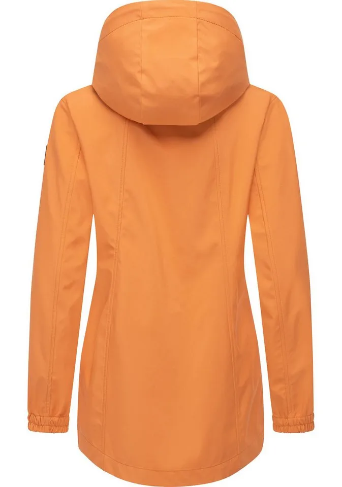 ragwear ragwear Kurzmantel Zuzka Sport Wasserdichter kurzer Übergangsmantel für Damen, Orange, – Produktbild 4 von 4