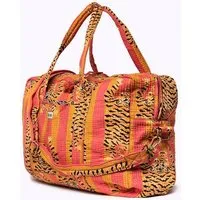 KIKOONI KIKOONI handgefertigte große Reisetasche " TRAVELER BAG ", Poppy tiger sunset, – Produktbild 1 von 1
