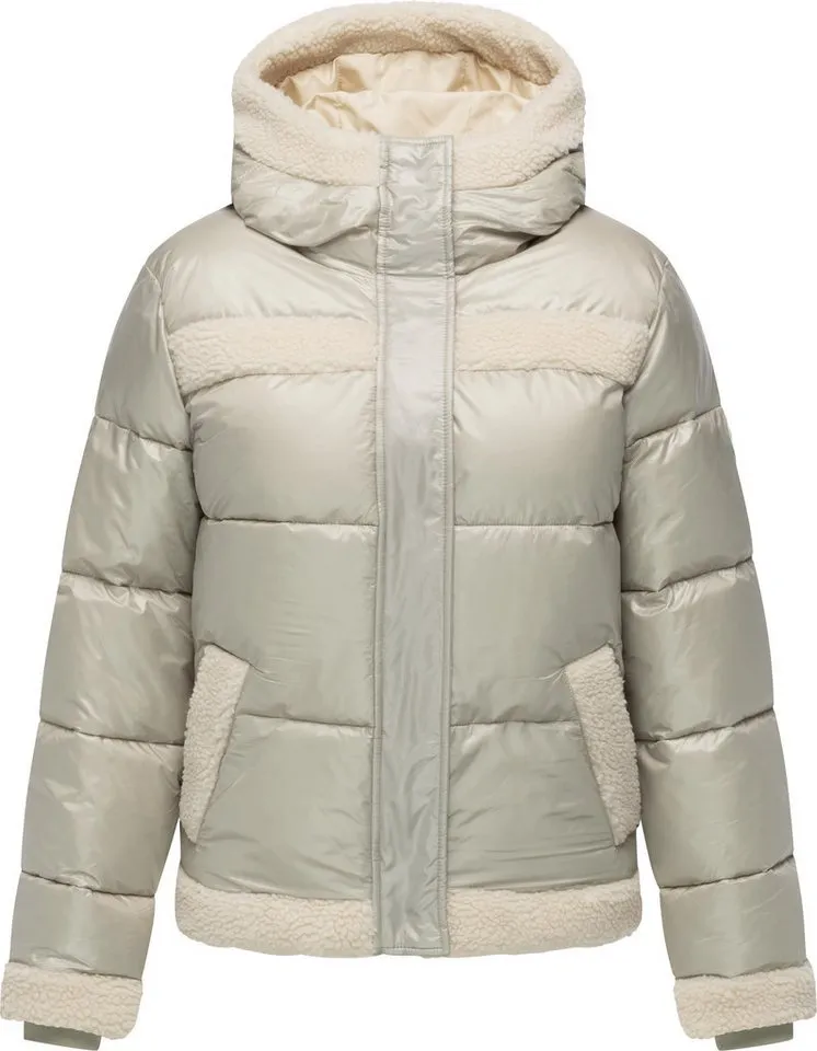 ragwear ragwear Winterjacke Editah Shiny YOUMODO Jacke mit Plüsch-Details und glänzender Optik, Braun, – Produktbild 2 von 5