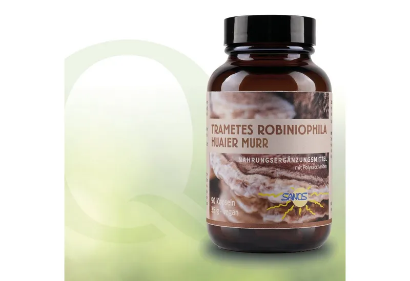 Sanos Trametes robiniophila Pilzextrakt-Huaier Murr-30 % Polysaccharide-90 Kapseln, 90 St., 35 g, Hochwertige Premiumqualität - vegan - Vitalpilz – Produktbild 4 von 4