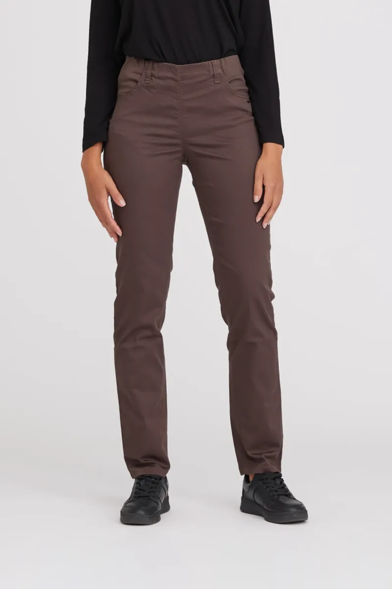 LAURIE LAURIE Damen vegan Hose Kelly Regular Ml Braun, Braun, – Produktbild 2 von 2