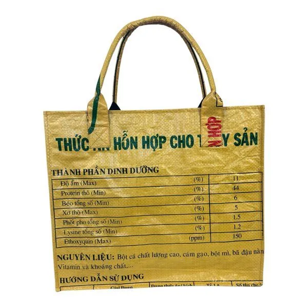 Beadbags Beadbags Einkaufstasche Ri94 recycelter Reissack, Dunkelgelb, – Produktbild 4 von 4