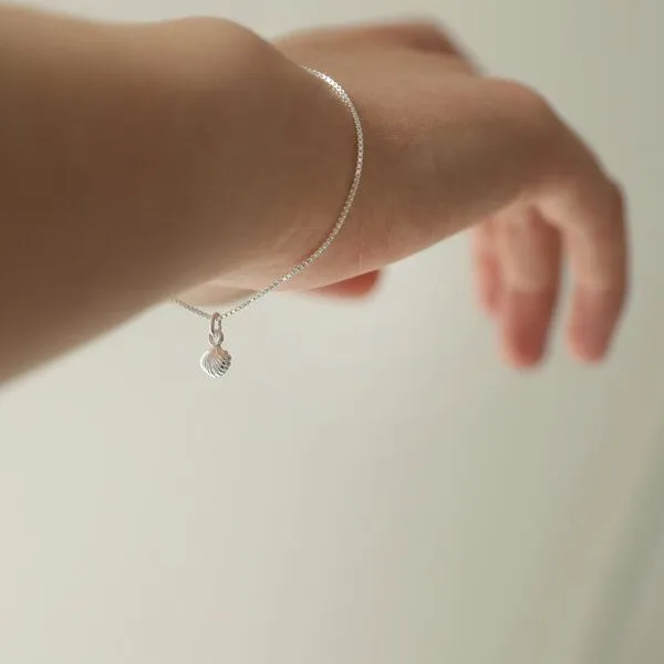 BELLYBIRD Jewellery BELLYBIRD Jewellery Armband - kleine Muschel, Anhänger/ Silber/ Silber vergoldet, Silber, – Produktbild 4 von 4