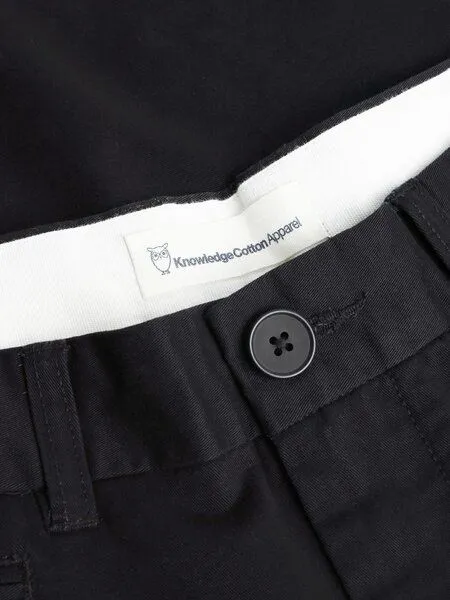 KnowledgeCotton Apparel KnowledgeCotton Apparel Chino-Hose FLINT, Black jet, – Produktbild 4 von 4