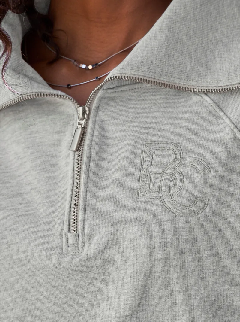heine Sweatshirt hellgrau-meliert, Hellgrau-meliert, – Produktbild 1 von 2