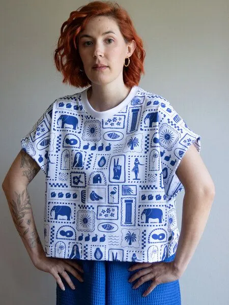 Ecostories Ecostories Damen T-Shirt Postkarte – Produktbild 1 von 4
