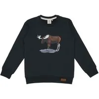 Walkiddy Baby Sweatshirt GOTS zertifiziert – Dunkelgrün mit Elchmotiv, weich & bequem | von Walkiddy – Produktbild 1 von 1