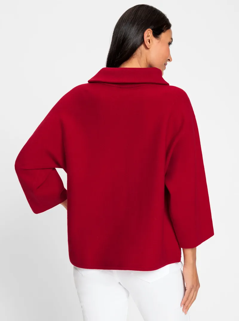 heine 3/4-Arm-Pullover rot, Rot, – Produktbild 2 von 2