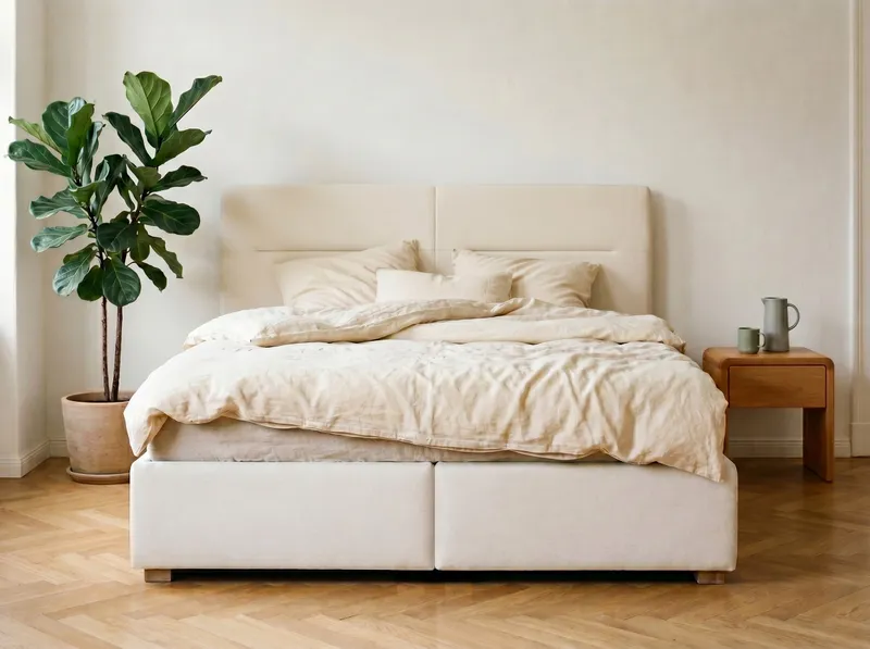 allnatura allnatura Boxspringbett "Classivo" | 140x200 cm, Blau, – Produktbild 2 von 2