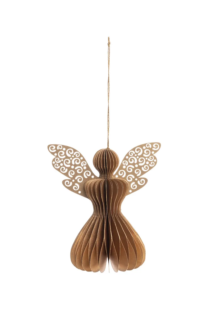Tranquillo Papieranhänger GOLD ANGEL - braun – Produktbild 1 von 3