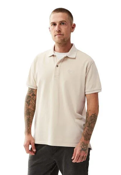 Honesty Rules Honesty Rules Basic Polo Shirt, Cream, – Produktbild 1 von 4