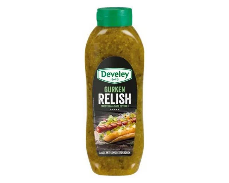 Develey Develey Saucen, Develey Gurken Relish Sauce mit knackigen Gemüsestückchen 875ml – Produktbild 1 von 2