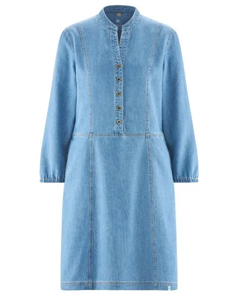 HempAge HempAge Jeanskleid Hanf/Biobaumwolle, Uniblue (blau), – Produktbild 2 von 3