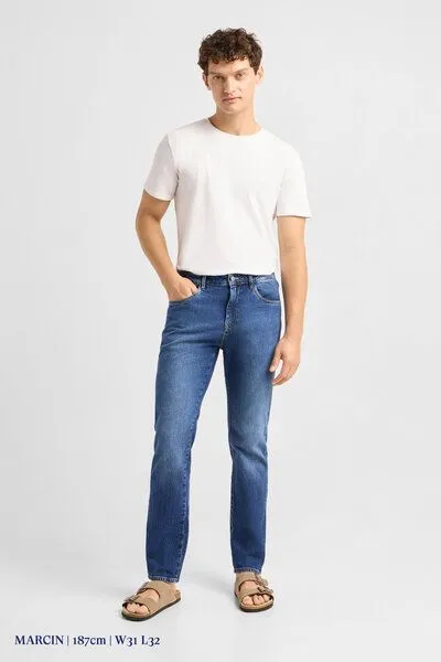 DAWN Herren Jeans DUSK Regular Straight DAWN Bio-Baumwolle, Blue, – Produktbild 3 von 8