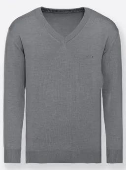 marco donati V-Ausschnitt-Pullover grau-meliert – Produktbild 1 von 1