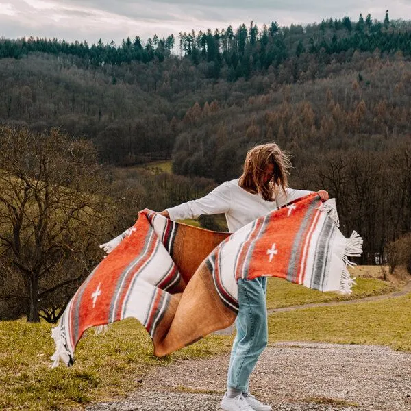Steppenwolle Steppenwolle Wolldecke PATAGONIA | Kuscheldecke aus 100% Schurwolle | Plaid 100% mulesingfrei – Produktbild 2 von 4