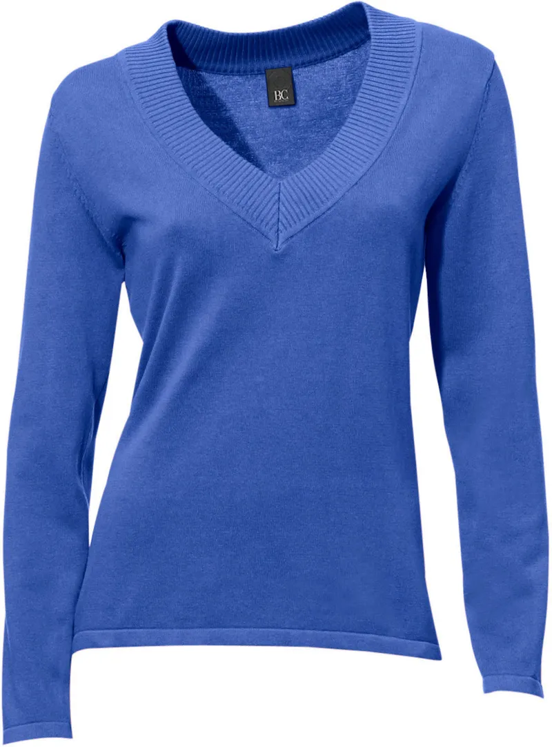 heine V-Ausschnitt-Pullover royalblau, Royalblau, – Produktbild 2 von 2