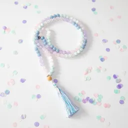 Divasya Divasya Mala-Kette "Schutzengel" aus Angelit, Amethyst, Rosenquarz & Selenit – Produktbild 1 von 1