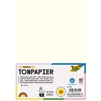 folia folia Tonpapier, 130 g/m², 50 x 70 cm, 10 Bogen, perlweiß – Produktbild 1 von 1