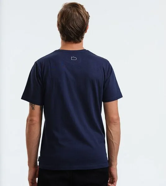Gary Mash GARY MASH T-Shirt Blauwal aus Bio-Baumwolle, Dunkelblau, – Produktbild 4 von 4