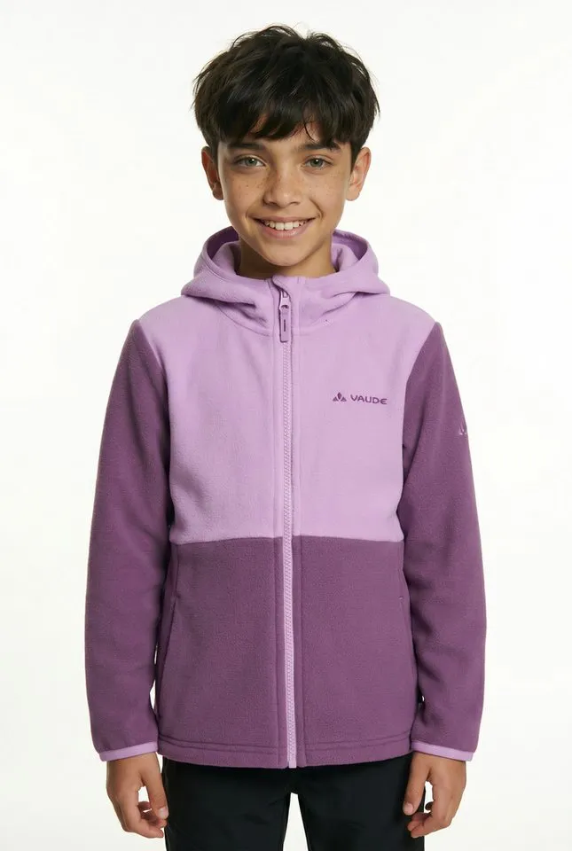 Vaude Vaude Kapuzenfleecejacke Kids Pulex Hooded Jacket II mit Kapuze, atmungsaktives Material, mit Eingrifftaschen, Lila, – Produktbild 2 von 3