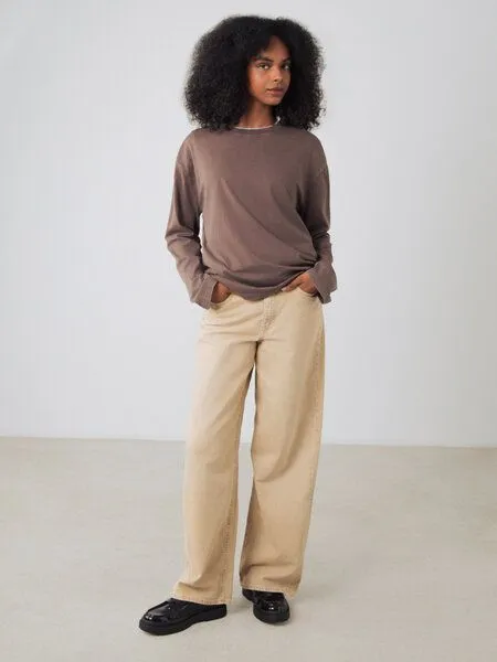 Honest Basics Honest Basics OG Langarmshirt aus Bio- und recycelter Baumwolle, Chestnut, – Produktbild 2 von 4