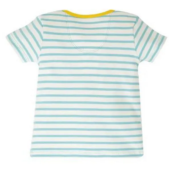 Frugi Frugi T-Shirt Auto - Bobster Applique Top Bright Sky Breton Car – Produktbild 3 von 3