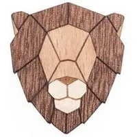 BeWooden BeWooden Brosche aus Holz | Löwe Motiv - "Lion Brooch" | Mode Schmuck – Produktbild 1 von 1