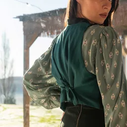 WiDDA WiDDA Damen vegan Vest Spencer Deep Sea Dark Green – Produktbild 1 von 1